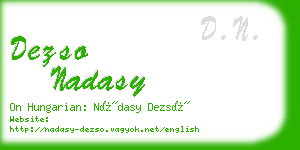 dezso nadasy business card